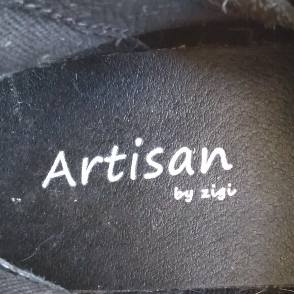 Black Leather Double Sided Zips/ Lace Up Combat Boots with Lugged Soles Sz 6.5 - Picture 6 of 11